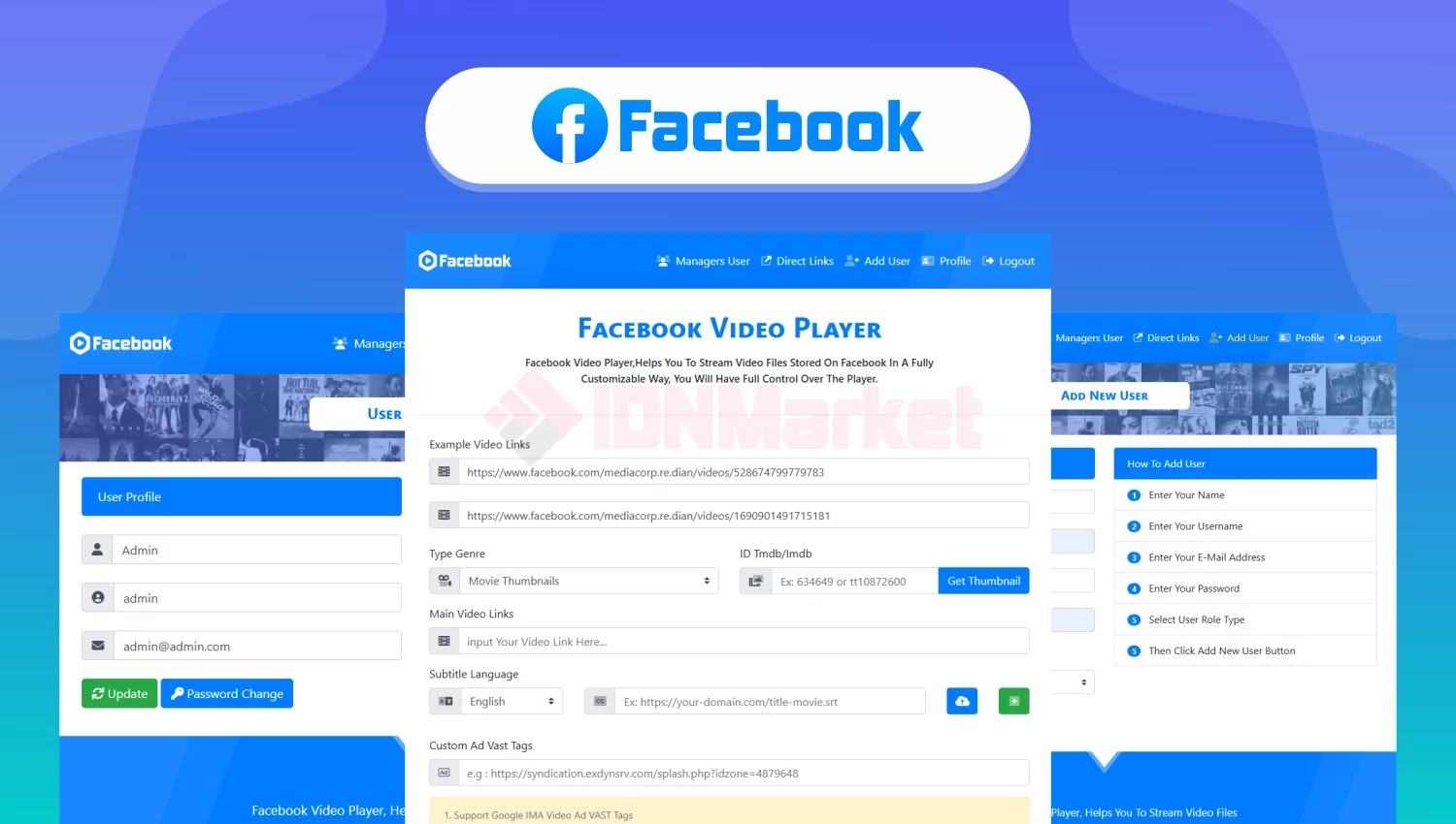 Facebook - Simple Video Player & Direct URL Shortener & Video Quality HD & SD