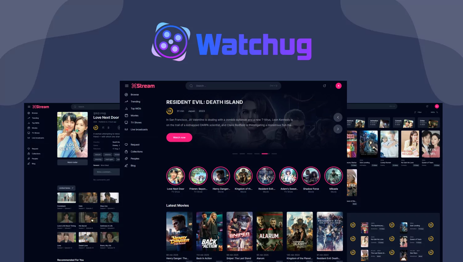 Watchug - Movie And TV-Show Platform & Auto Embed, M3u8 & Live Broadcast